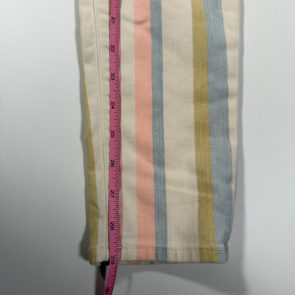 J BRAND Skinny Leg Candy Stripe Jeans Women's Size 27 Pastel Stripes - Picture 7 of 8